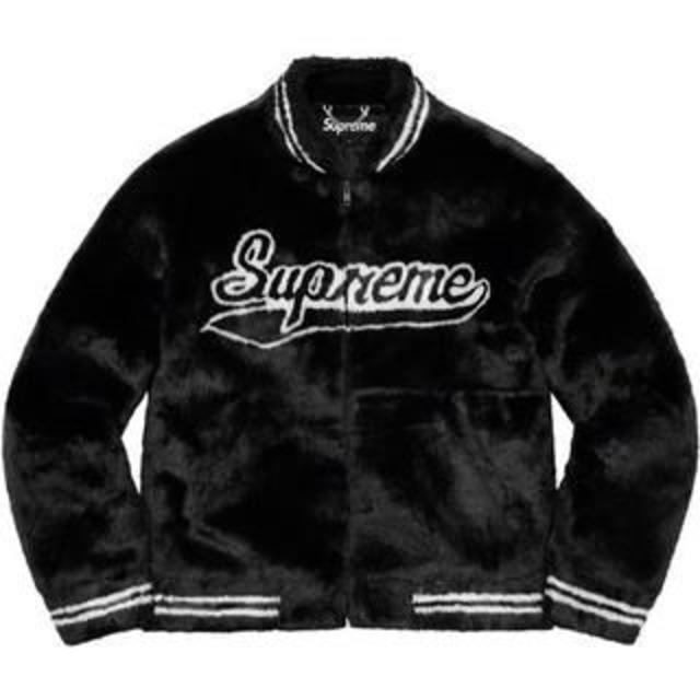 【お買得】 Fur Faux Supreme - Supreme Varsity Sサイズ Jacket ブルゾン