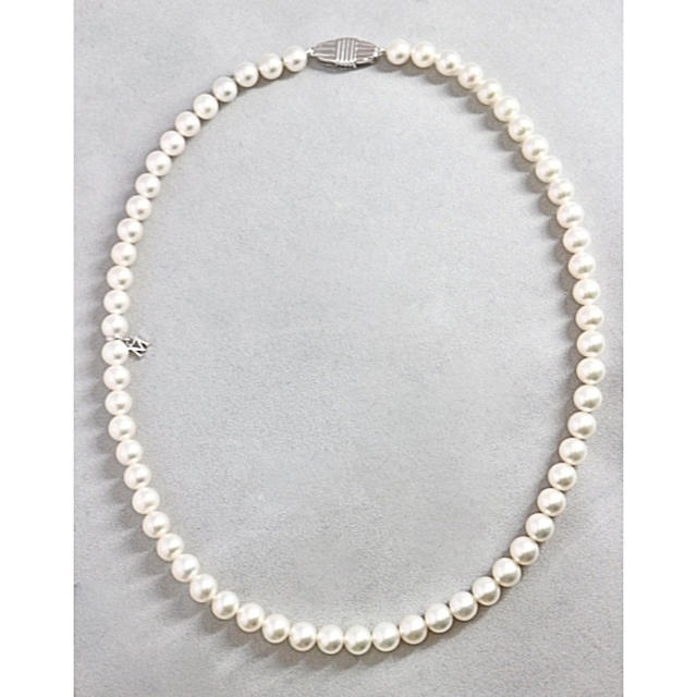 ＜MIKIMOTO＞K18/SV パール ネックレス 6.5～7.0mm