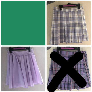 ウィゴー(WEGO)の紫スカート　2つセット(ミニスカート)