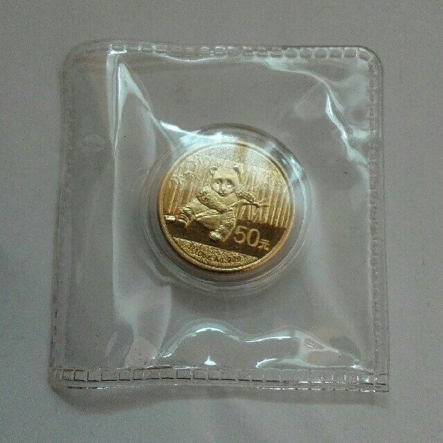 パンダ　金貨　1/10oz (3.11g) 50元　2014