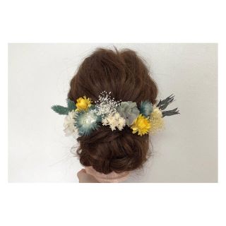 ヘアアクセサリー　髪飾り　ドライフラワー（aikooo723）(ヘアアクセサリー)