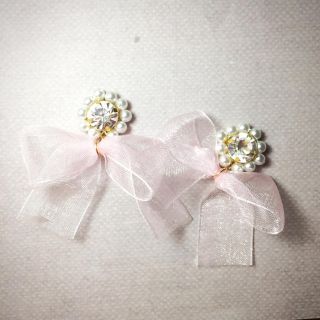 ビジューリボンピアス(ピアス)