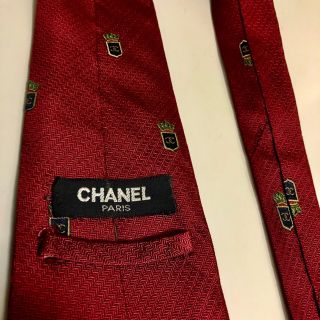 シャネル(CHANEL)の【gogh 様専用】シャネル ネクタイ レッド 赤(ネクタイ)