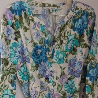 ローラアシュレイ(LAURA ASHLEY)のLAURA ASHLEY 緑×水色チュニック新品(チュニック)