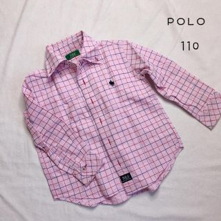 ポロクラブ(Polo Club)のチェックフォーマル シャツ⭐︎110(ブラウス)