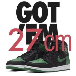 ナイキ(NIKE)のジョーダン1 Black Pine Green ナイキ エア ジョーダン1(スニーカー)