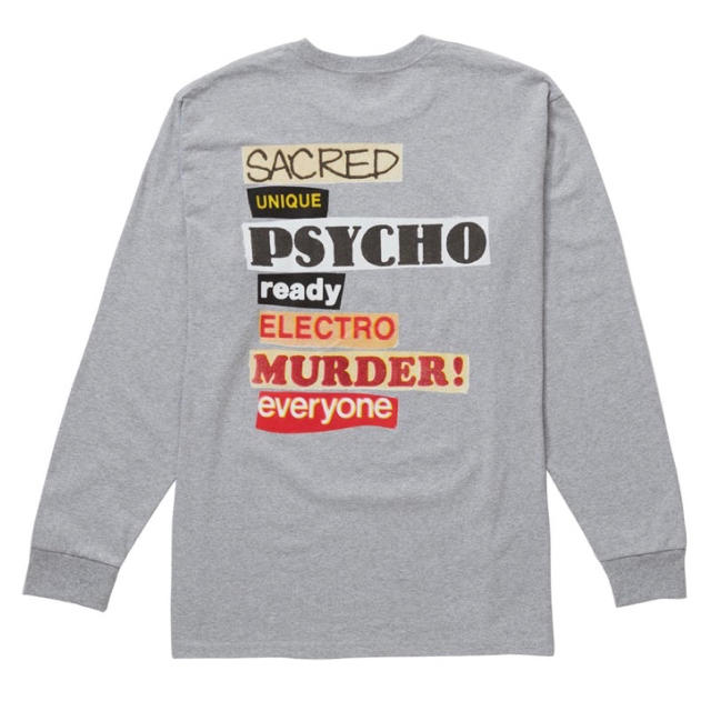 Supreme(シュプリーム)のSUPREME SACRED UNIQUE L/S TEE グレー Lサイズ メンズのトップス(Tシャツ/カットソー(七分/長袖))の商品写真