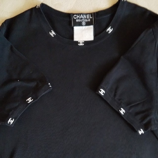 CHANEL(シャネル)のシャネル ヴィンテージTシャツ サイズ42 レディースのトップス(Tシャツ(半袖/袖なし))の商品写真