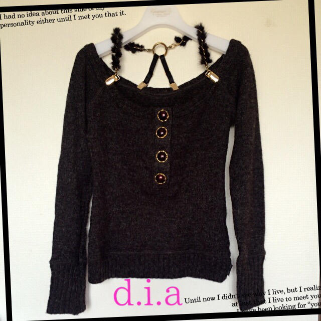 d.i.a(ダイア)のd.i.a☆ファー付オフショルニット レディースのトップス(ニット/セーター)の商品写真