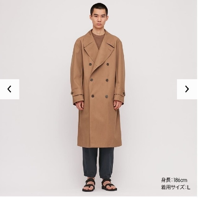 UNIQLO(ユニクロ)の(希少Sサイズ)UNIQLO U ブロックテックトレンチコート メンズのジャケット/アウター(トレンチコート)の商品写真