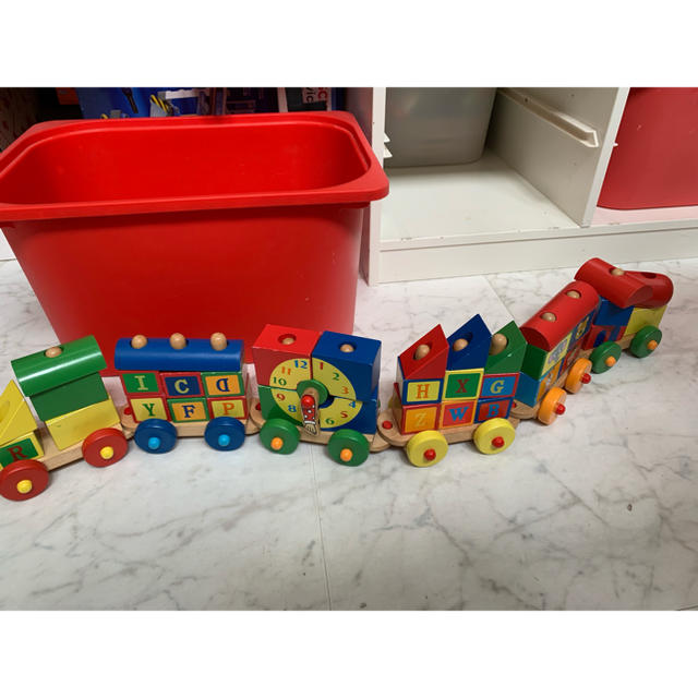 ☻☻木製 汽車のおもちゃ ボーネルンド キッズ/ベビー/マタニティのおもちゃ(電車のおもちゃ/車)の商品写真