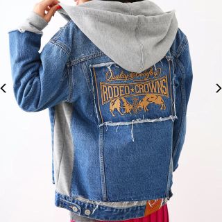 ロデオクラウンズワイドボウル(RODEO CROWNS WIDE BOWL)のSweat connect Denim JK(Gジャン/デニムジャケット)