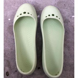 クロックス(crocs)の看護　介護　クロックス　ライムグリーン　　８(サンダル)