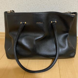 フルラ(Furla)の美品　FURLA ブラック バッグ　通勤にも！(ハンドバッグ)