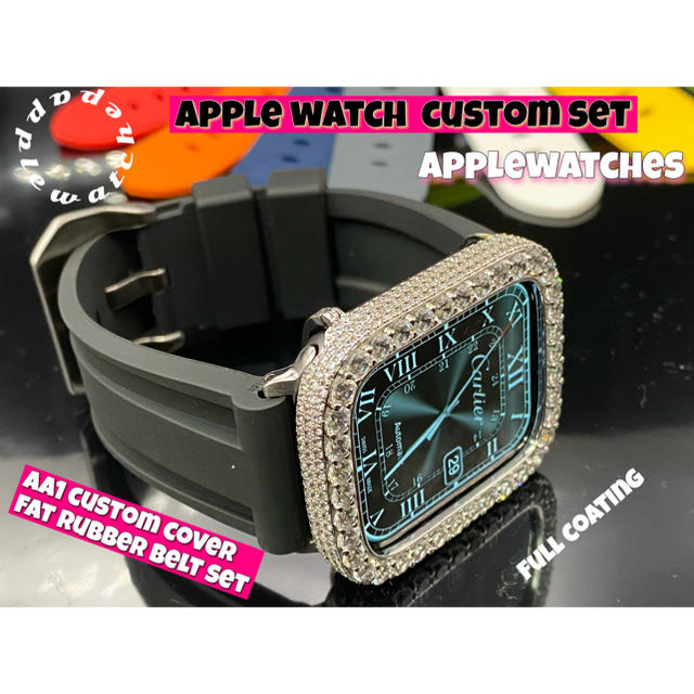 Apple Watch(アップルウォッチ)の◉極厚ラバー◉アップルウォッチカスタムカバー■40mm44mm メンズの時計(ラバーベルト)の商品写真
