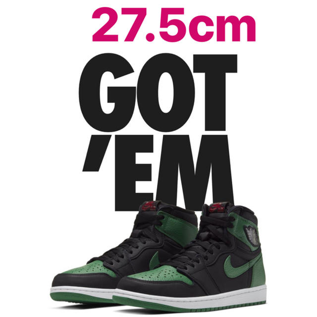 27.5cm AJ1 BLACK/PINE GREEN