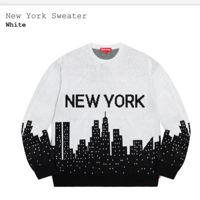 Supreme New York Sweater White Lサイズ