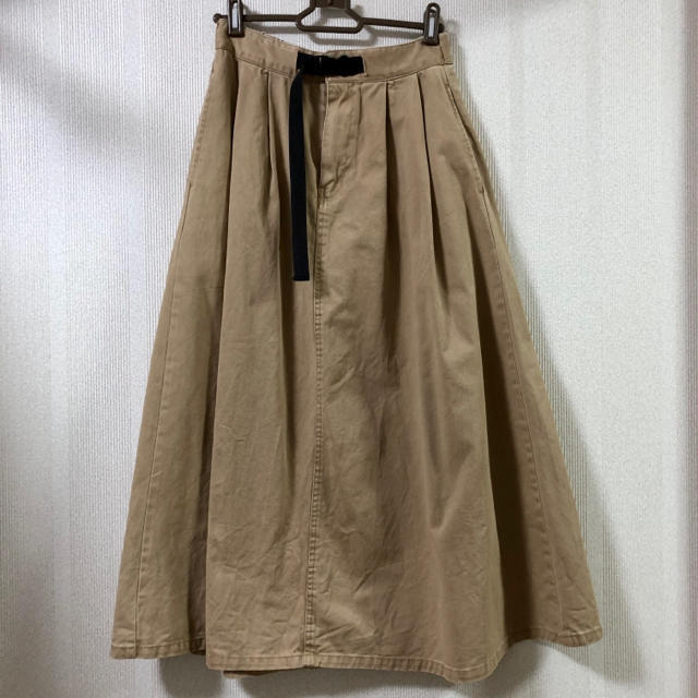 SPINNS(スピンズ)のベルト付きツイルロングスカート レディースのスカート(ロングスカート)の商品写真