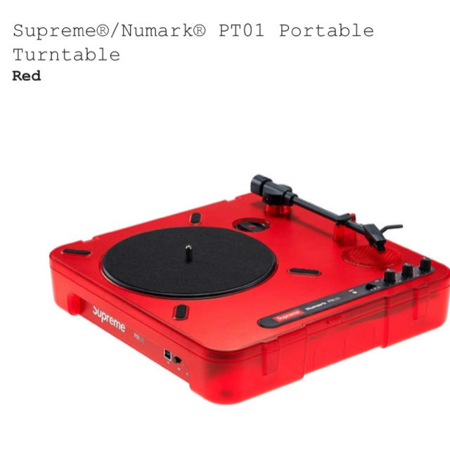 Supreme(シュプリーム)のSupreme ／ Numark PT01 Portable Turntable 楽器のDJ機器(ターンテーブル)の商品写真