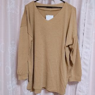 シマムラ(しまむら)のＶネックＰＯ👚ベージュ(ニット/セーター)