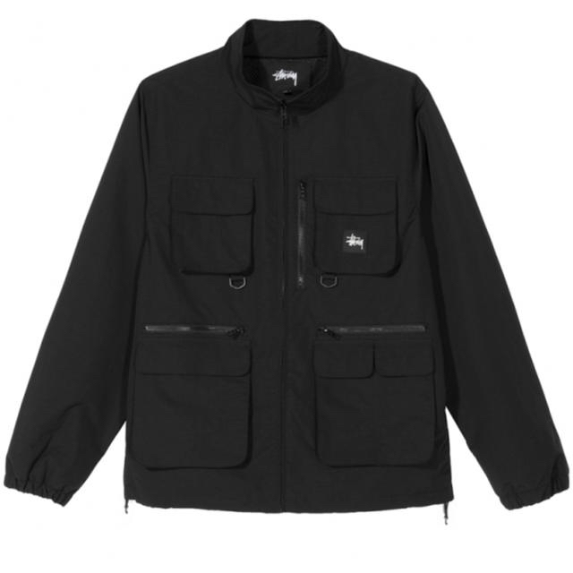 stussy utility jacket black