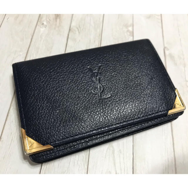 Saint Laurent - YSL イヴ・サンローラン 名刺入れ カード入れ ネイビーの通販 by ロバのしっぽ｜サンローランならラクマ