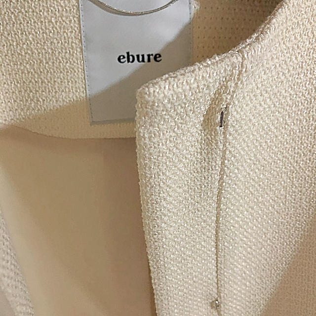 ADORE - 新品 未使用 エブール ebure フリンジツイード ノーカラー
