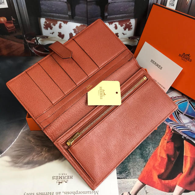 【正規品】HERMES 極美品✨ エルメス 『べアン』スフレ 長財布 2