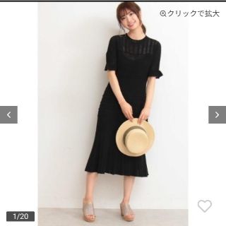 プロポーションボディドレッシング(PROPORTION BODY DRESSING)のPROPORTION BODY DRESSING　アイレットレースニットドレス　(ひざ丈ワンピース)