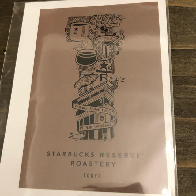 Starbucks Coffee(スターバックスコーヒー)のスターバックスリザーブロースタリー東京　1周年記念ステッカー インテリア/住まい/日用品の日用品/生活雑貨/旅行(日用品/生活雑貨)の商品写真