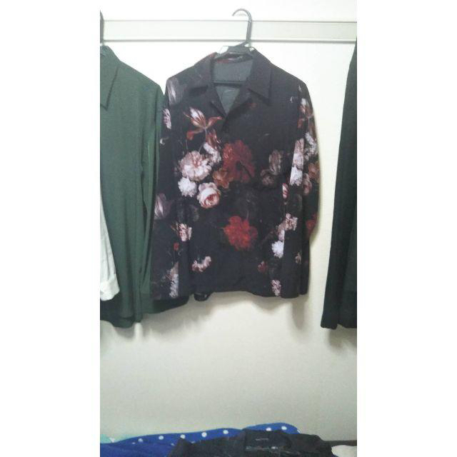 LAD　MUSICIAN１８SS　花柄　パジャマシャツ　サイズ４２　赤薔薇