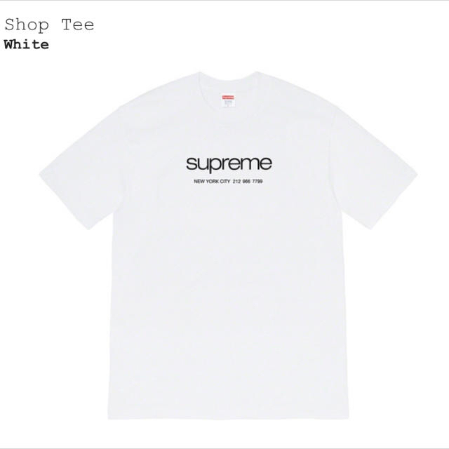 supreme 20ss shop tee 白S