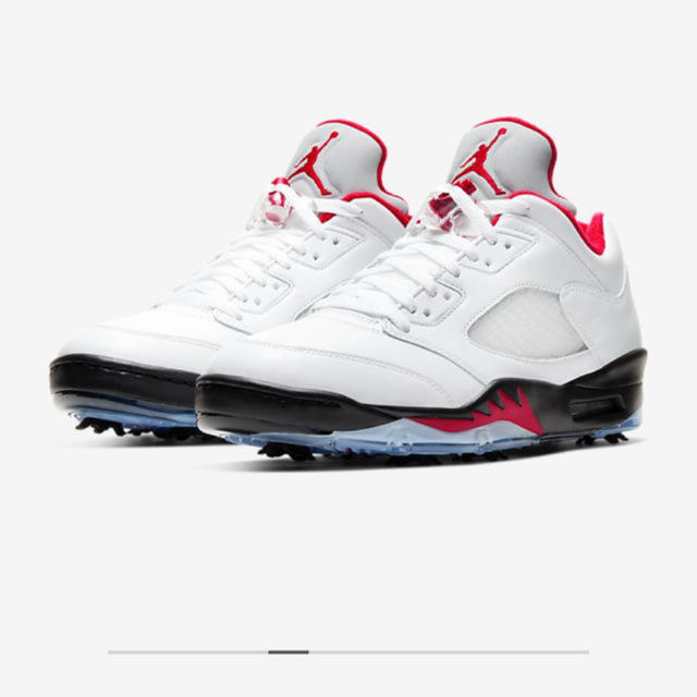 nike air jordan 5 fire red golf 27.5cm