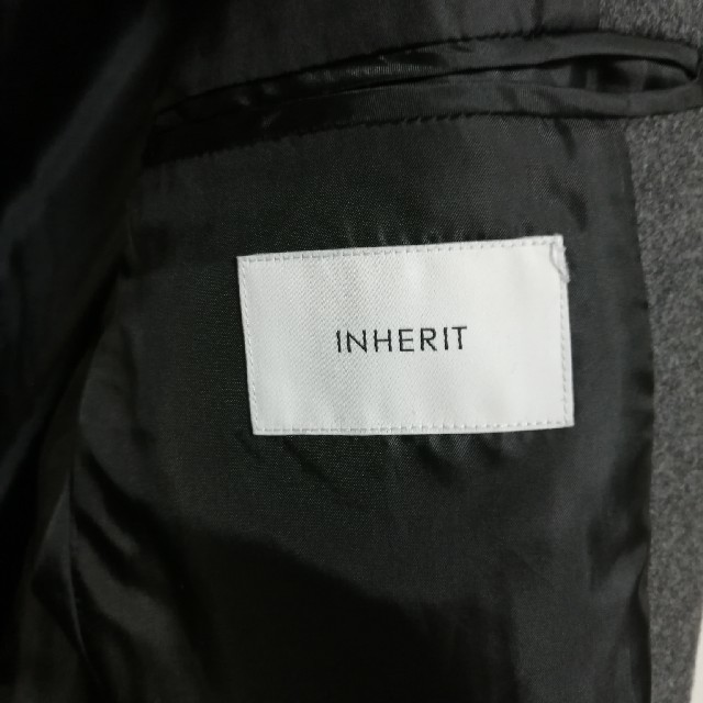 INHERIT チェスターコート グレー メンズのジャケット/アウター(チェスターコート)の商品写真