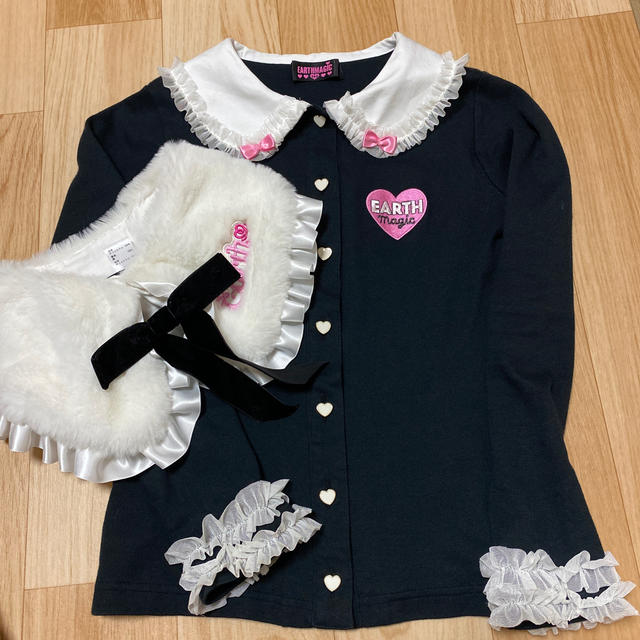 EARTHMAGIC(アースマジック)のアースマジック140 キッズ/ベビー/マタニティのキッズ服女の子用(90cm~)(カーディガン)の商品写真