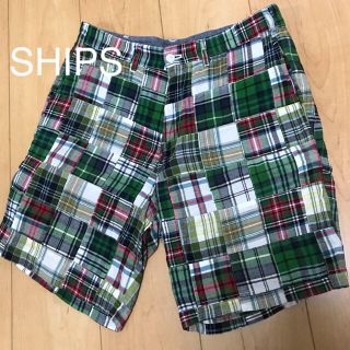 シップス(SHIPS)のSHIPS チェック柄　ハーフパンツ　メンズ(ショートパンツ)