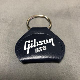 ギブソン(Gibson)の【非売品】Gibson usa キーホルダー 紺色(エレキギター)