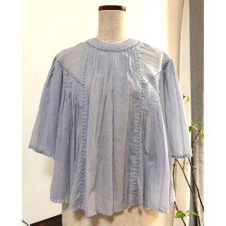 イザベルマラン(Isabel Marant)のイサベルマラン　ショートスリーブブラウス　ライトブルー(シャツ/ブラウス(半袖/袖なし))