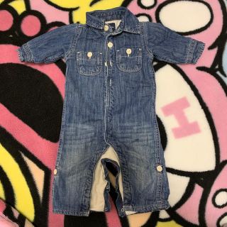 ベビーギャップ(babyGAP)のbabyGapデニムロンパース(ロンパース)