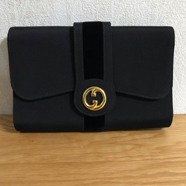 GUCCI クラッチバッグ 黒 ハンドバッグ オールドグッチ