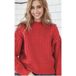 アリシアスタン(ALEXIA STAM)のアリシアスタン High Neck Hand Cable Knit Top(ニット/セーター)