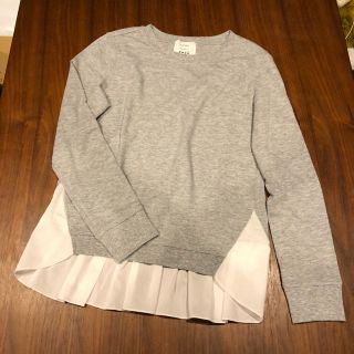 プラステ(PLST)の美品　PLST プルオーバー グレー(カットソー(長袖/七分))