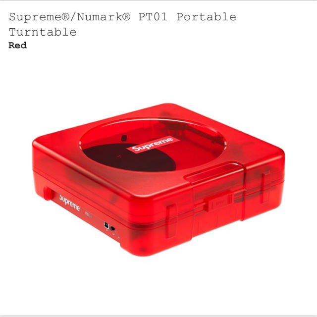 Supreme(シュプリーム)のSupreme Numark PT01 Portable Turntable 楽器のDJ機器(ターンテーブル)の商品写真