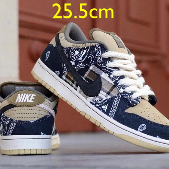 25.5cm Travis Scott x Nike SB Dunk Low