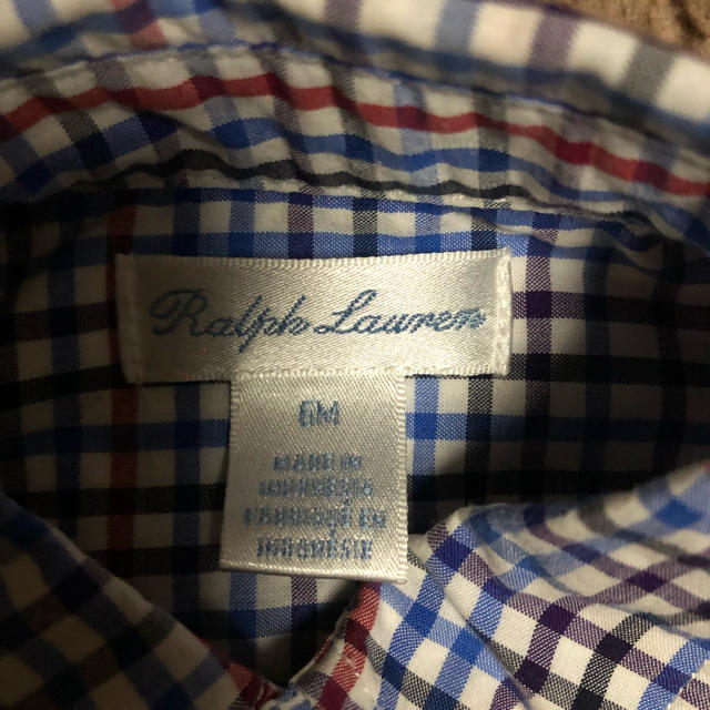 Ralph Lauren(ラルフローレン)のラルフローレン長袖シャツ&ミッキーショートオール 2枚セット70cm キッズ/ベビー/マタニティのベビー服(~85cm)(シャツ/カットソー)の商品写真