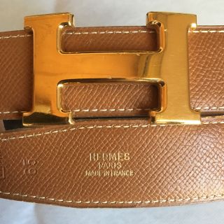 エルメス(Hermes)のHERMES エルメス Ｈベルト 金バックル 正規品(ベルト)