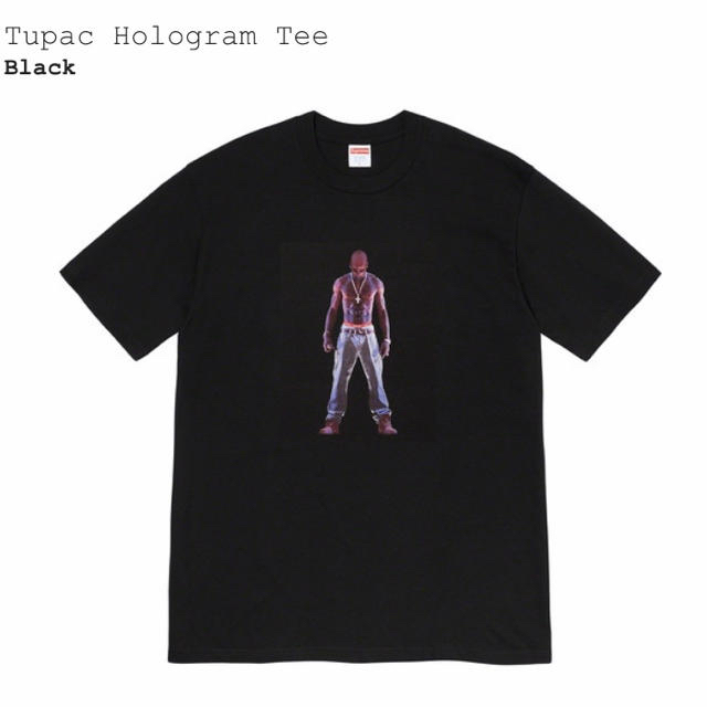 supreme tupac hologram tee black M ポンチョ