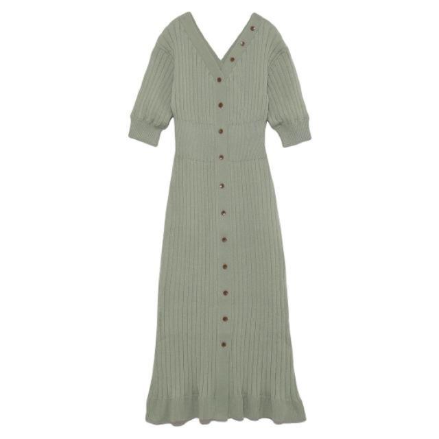 SNIDEL - SNIDEL♡フロントボタンニットワンピース♡ミント　正規品