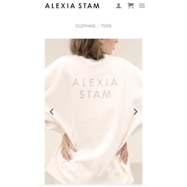 ALEXIASTAM バックセパレートロゴスウェット