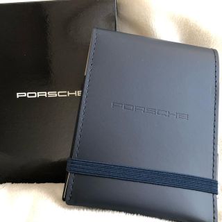 ポルシェ(Porsche)のPorsche レザーメモパッド　ペン付き(ノート/メモ帳/ふせん)